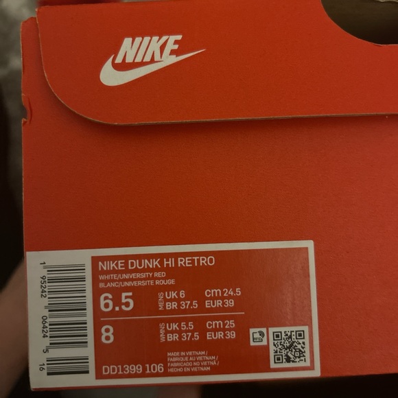 Champion red dunk highs men’s (6.5) women(8) From Goat !!!GREAT CONDITION!! - Picture 5 of 5